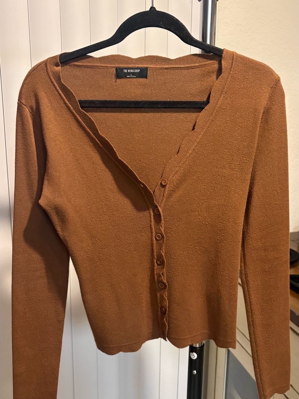Workshop Republic Clothing Caramel Brown Button-Front Cardigan